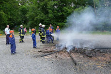 Entzünden des Johannifeuers (Foto: Karl-Franz Thiede)